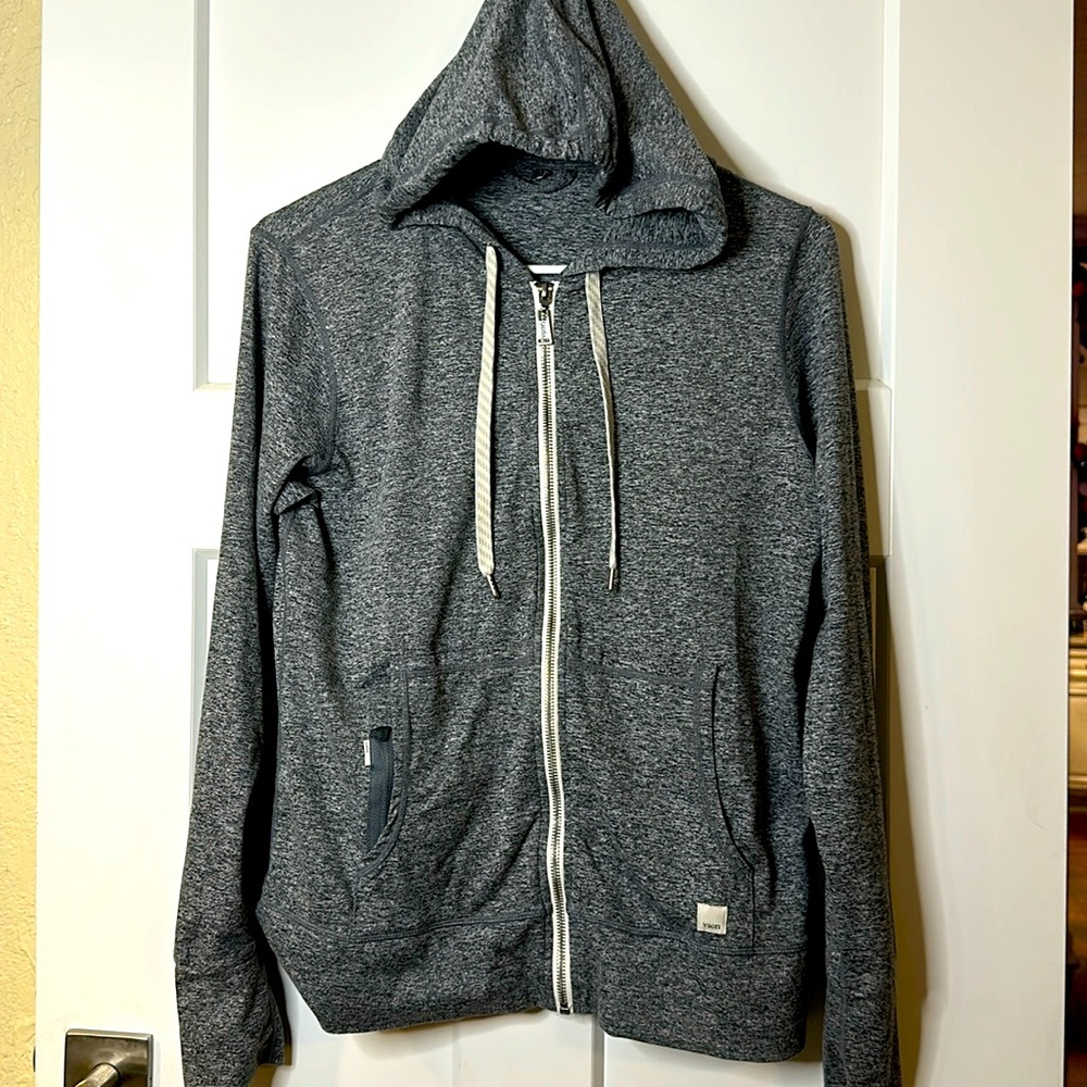 Vuori Halo gray hooded zip up jacket